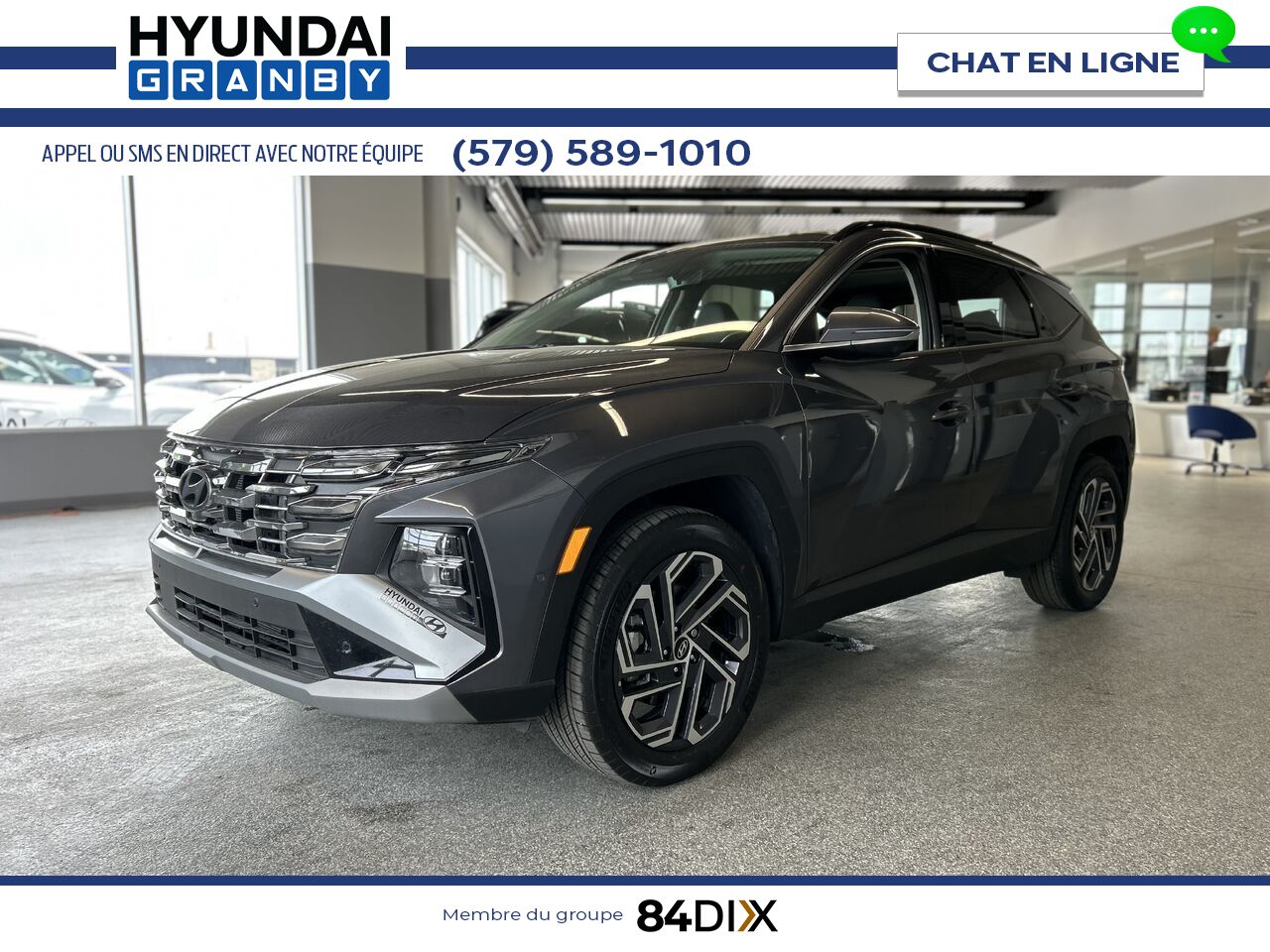 Hyundai Tucson hybride rechargeable 2025 Gris Granby - photo #2