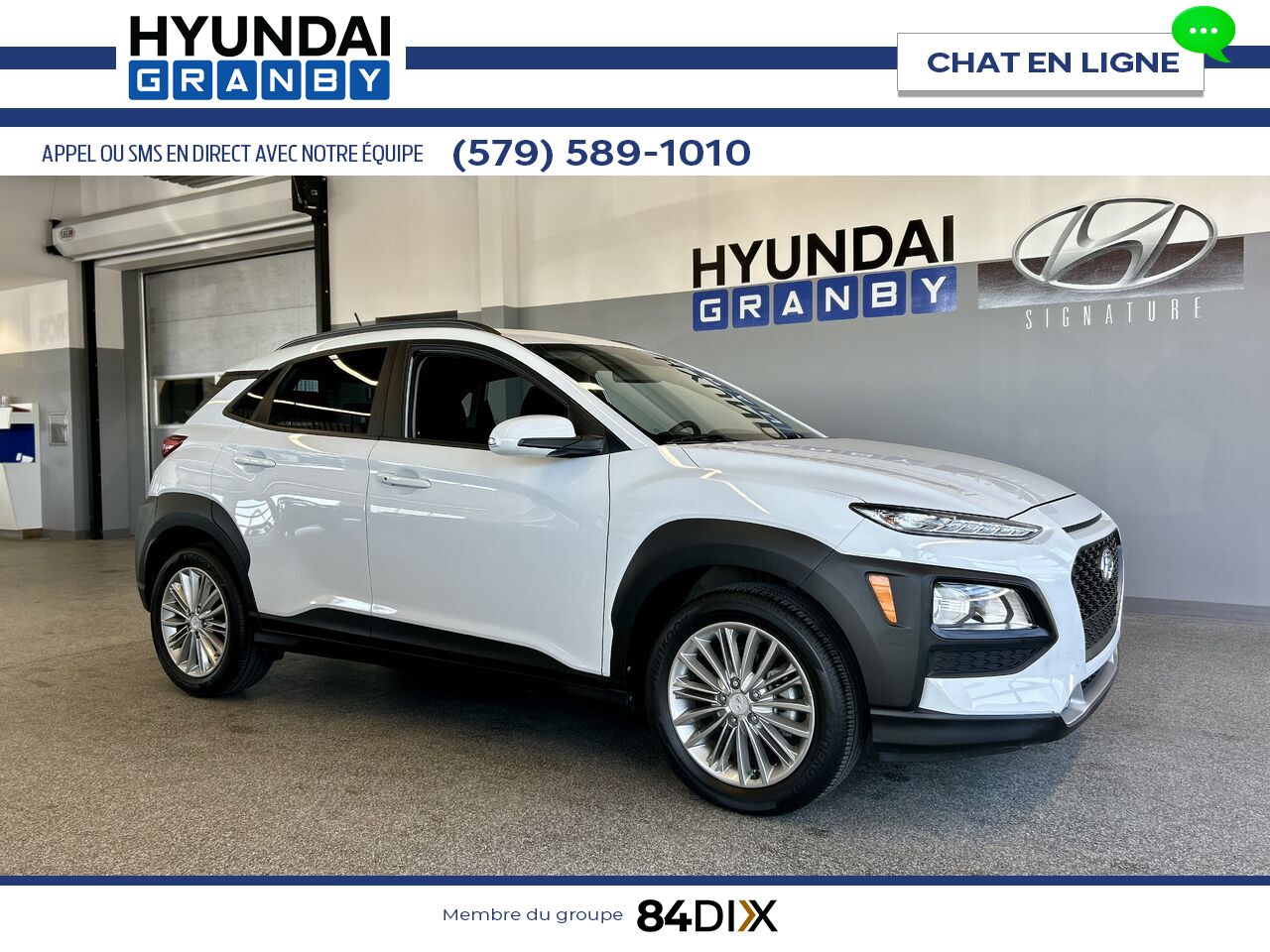 Hyundai Kona 2019 Blanc Granby - photo #0