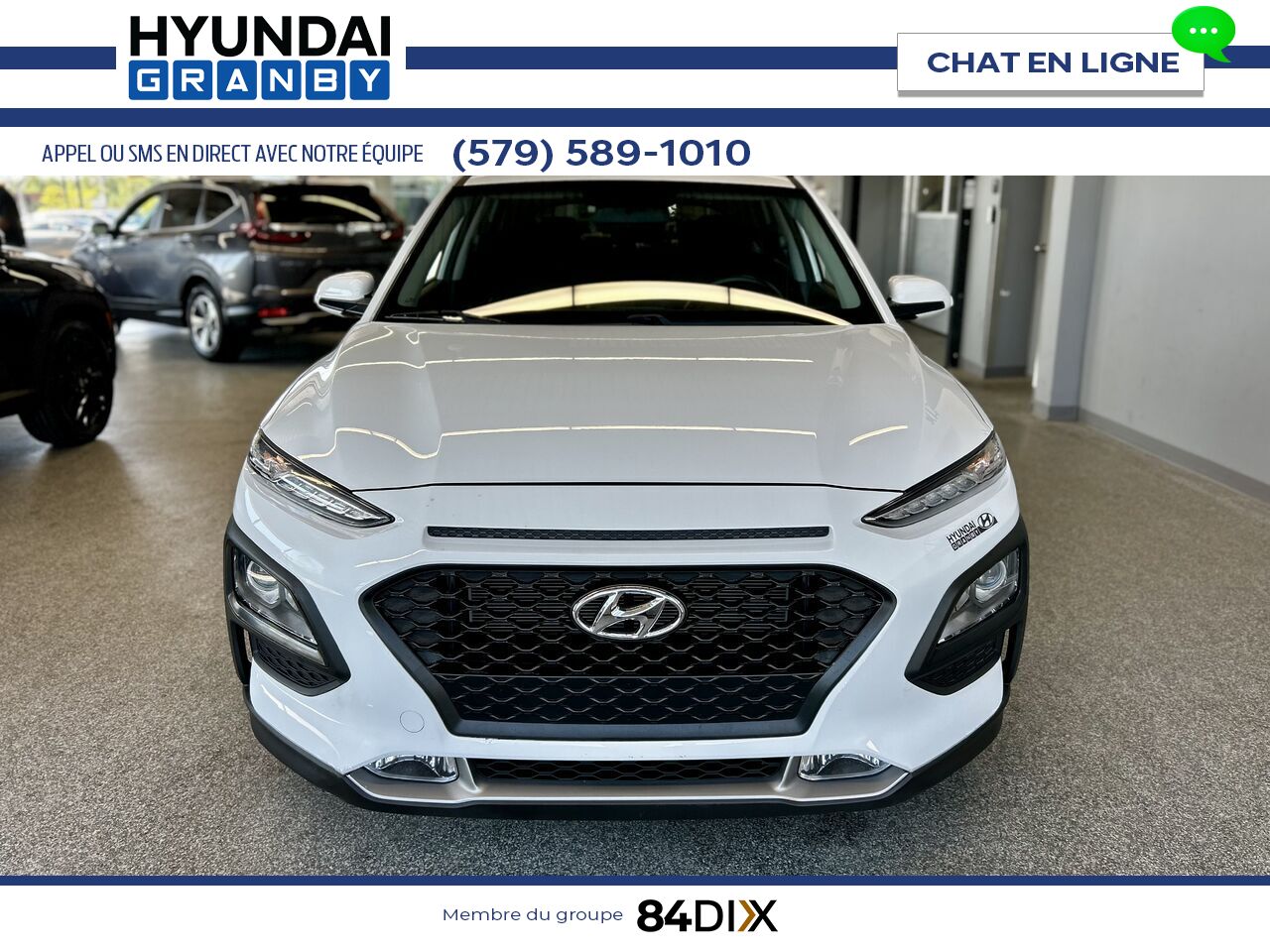 Hyundai Kona 2019 Blanc Granby - photo #2