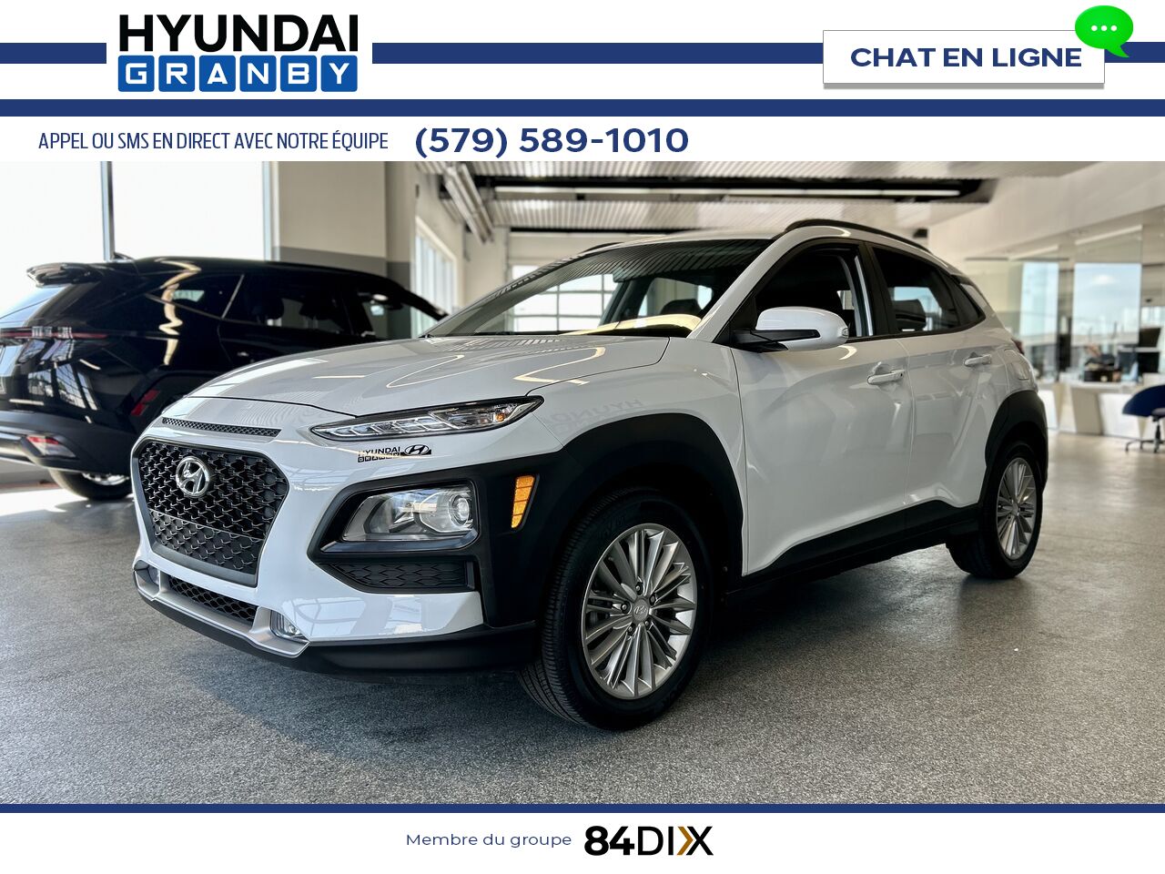 Hyundai Kona 2019 Blanc Granby - photo #3
