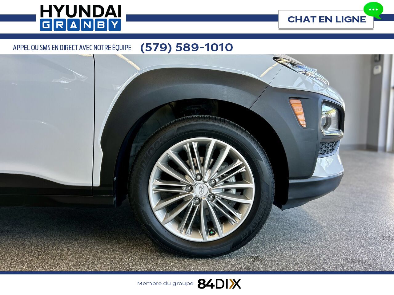 Hyundai Kona 2019 Blanc Granby - photo #7