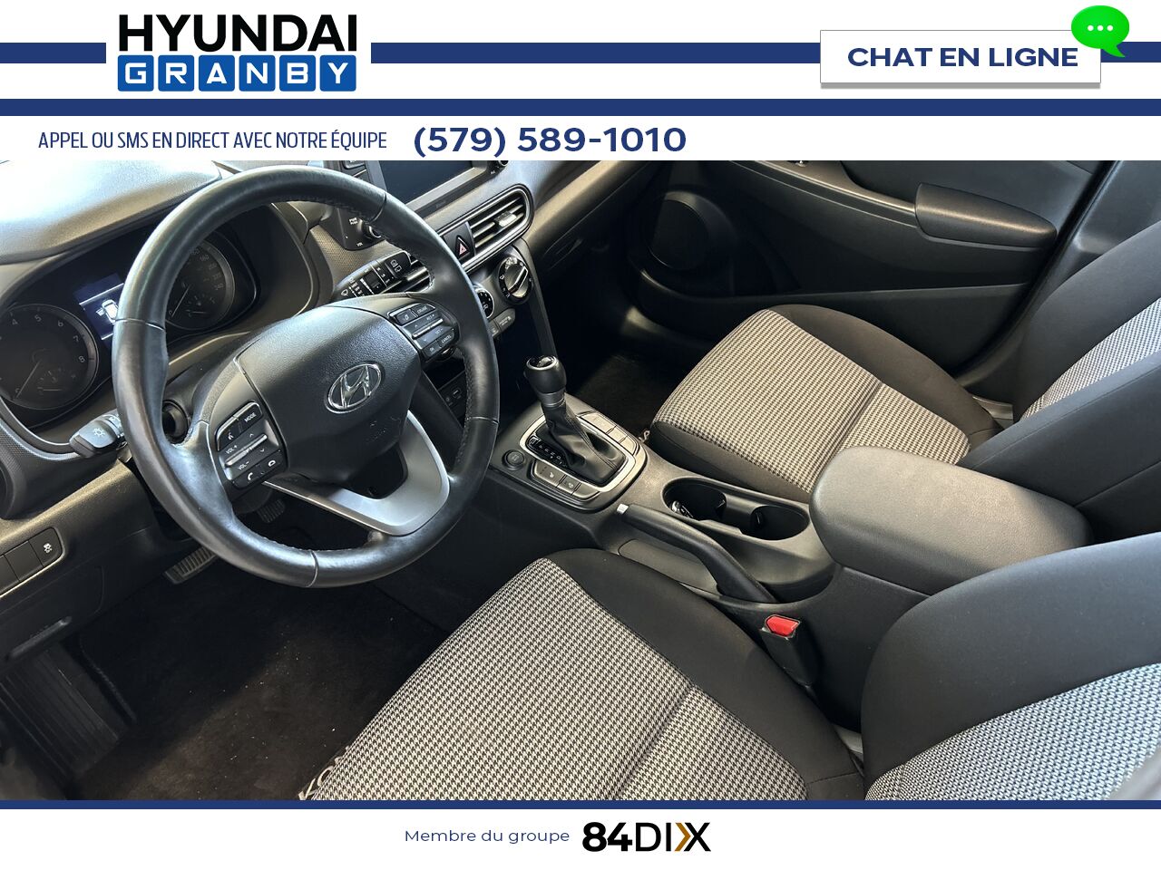 Hyundai Kona 2019 Blanc Granby - photo #8