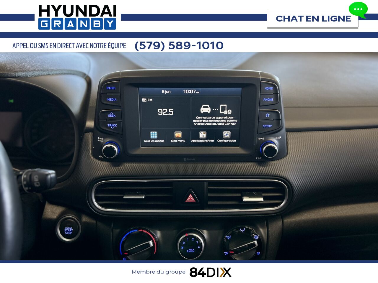 Hyundai Kona 2019 Blanc Granby - photo #14