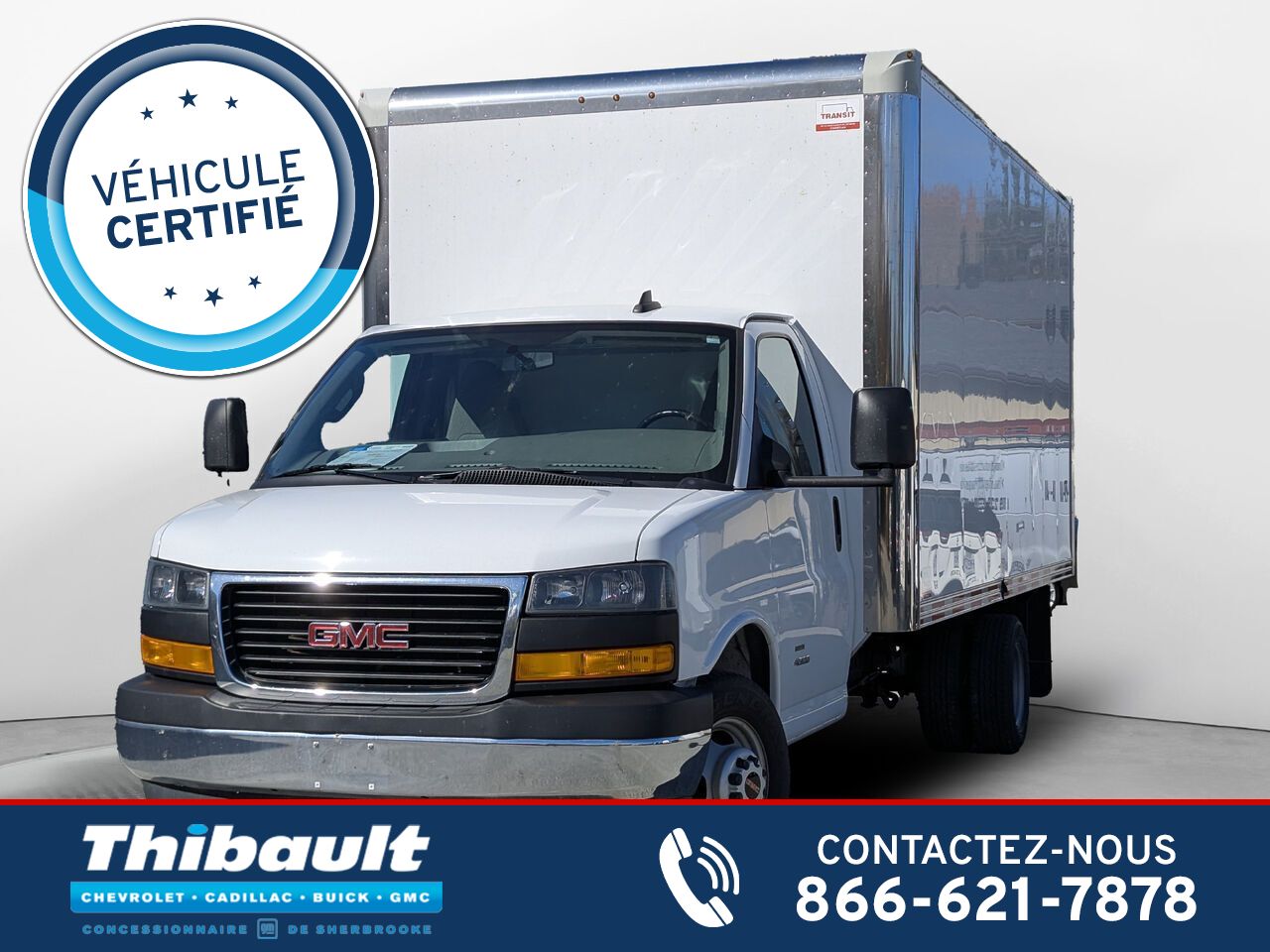 GMC SAVANA Cube 4500 16 pi Roues Doubles*Rampe*Blutooth 2023 Blanc Sherbrooke - photo #0