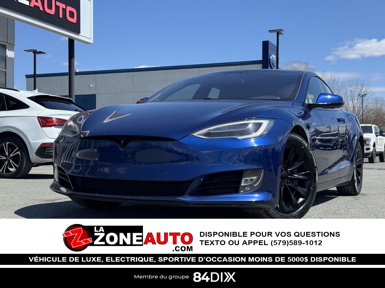 Tesla Model S LONG RANGE PLUS 2020 Bleu Granby - photo #0