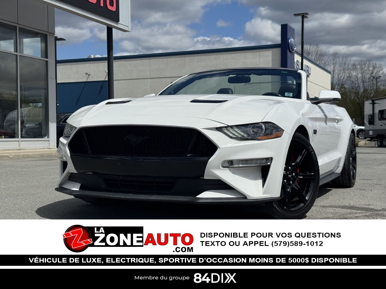 Ford Mustang GT Convertible 2018 Blanc Granby - photo #0