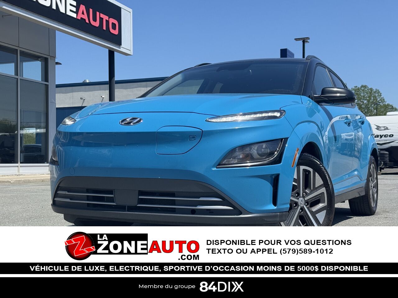 Hyundai Kona EV preferred 2022 Bleu Granby - photo #0