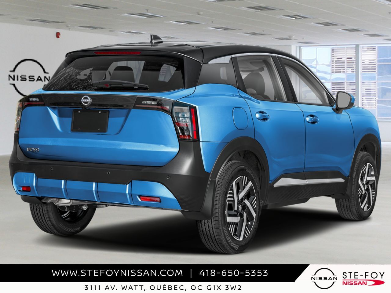 2026 NISSAN Kicks Artic Ice Blue Metallic/Super Black Ste-Foy - photo #1