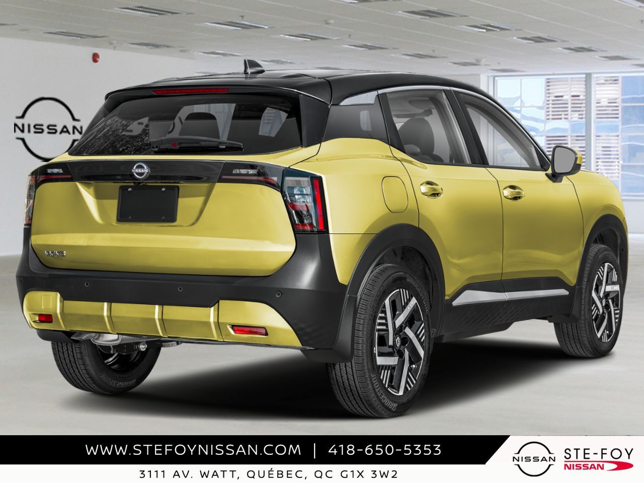 NISSAN Kicks 2026 Jaune yuzu m&eacute;tallis&eacute;/Noir intense Ste-Foy - photo #1