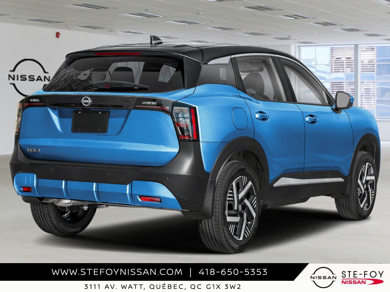 NISSAN Kicks 2026 Bleu glacial arctique/Noir intense Ste-Foy - photo #1