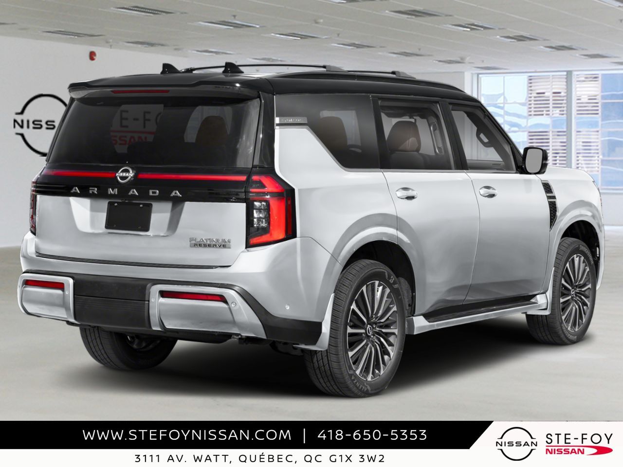 NISSAN Armada 2026 Noir intense/Blanc Everest triple couche Ste-Foy - photo #2
