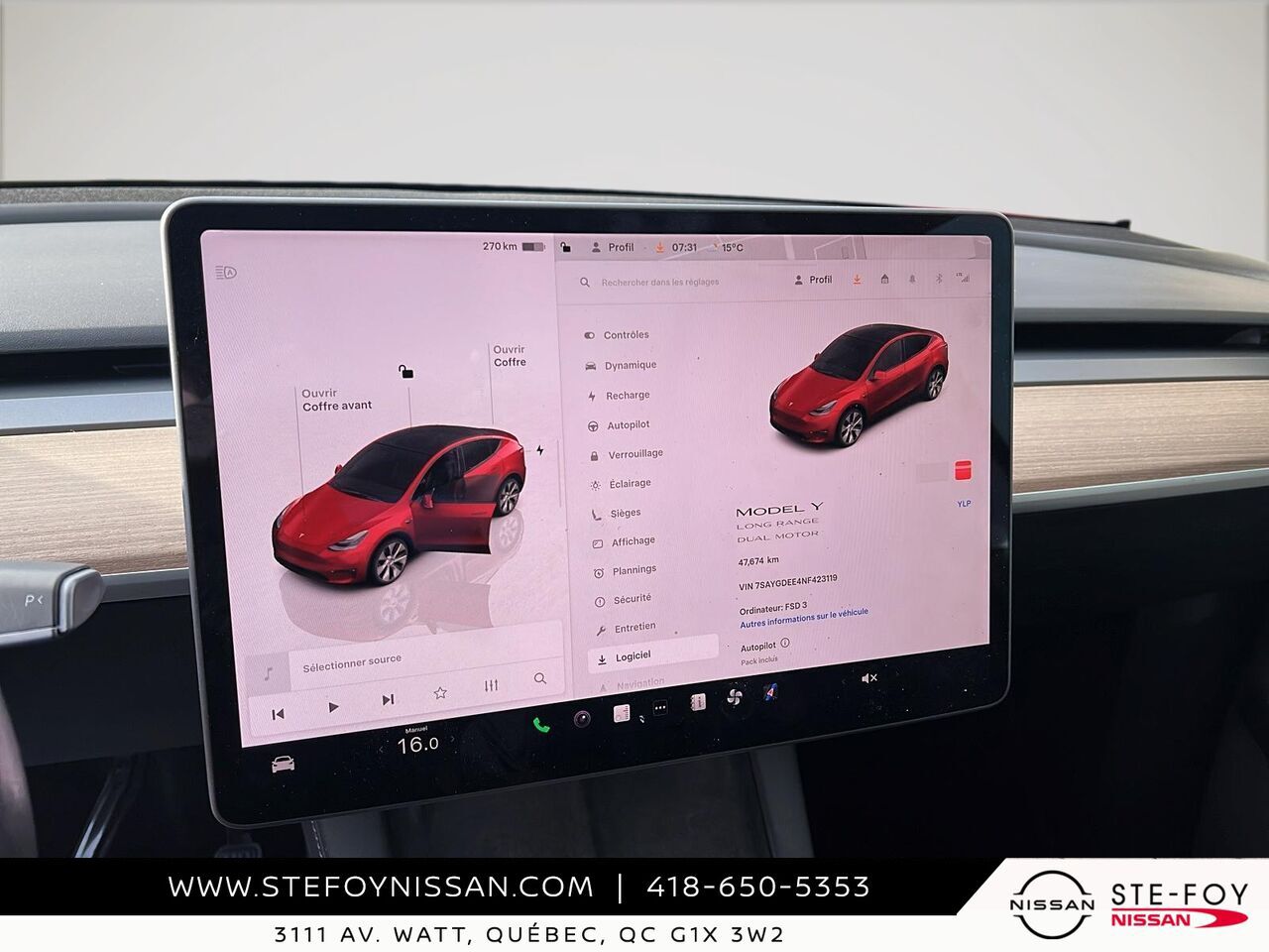 2022 Tesla Model Y TI LONG RANGE Red Ste-Foy - photo #12