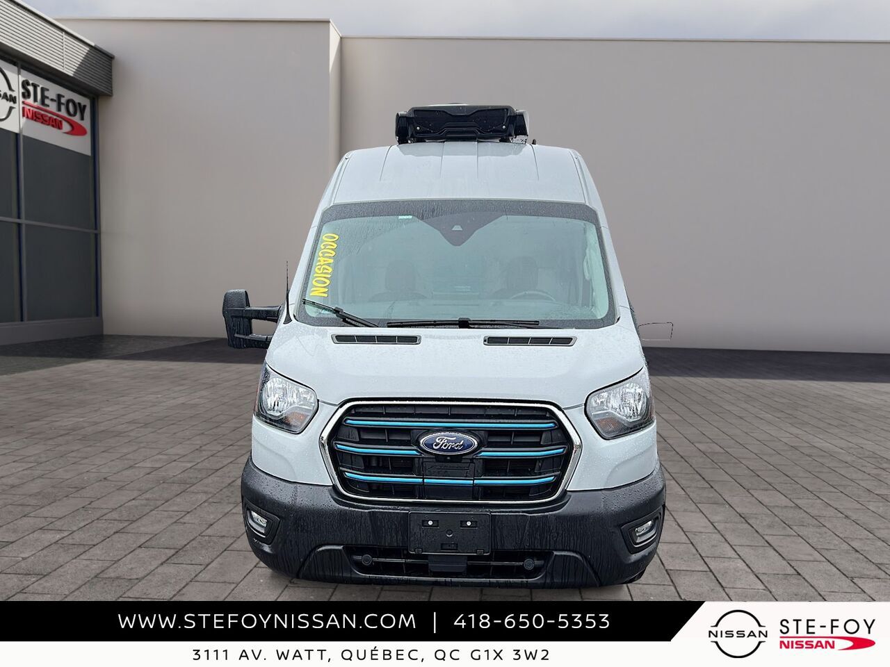 2022 Ford E-Transit Toit sur&eacute;lev&eacute; White Ste-Foy - photo #1