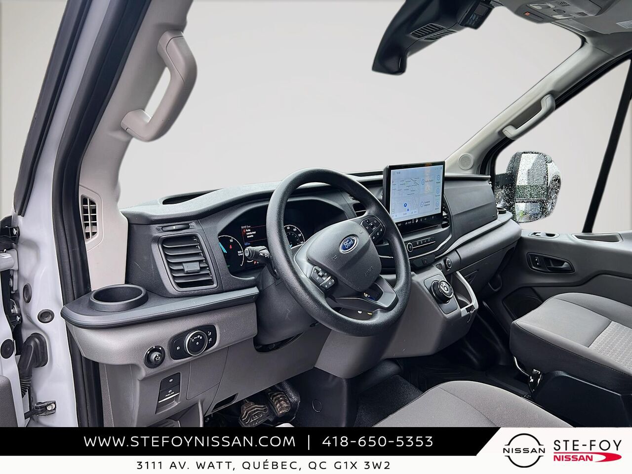 2022 Ford E-Transit Toit sur&eacute;lev&eacute; White Ste-Foy - photo #9