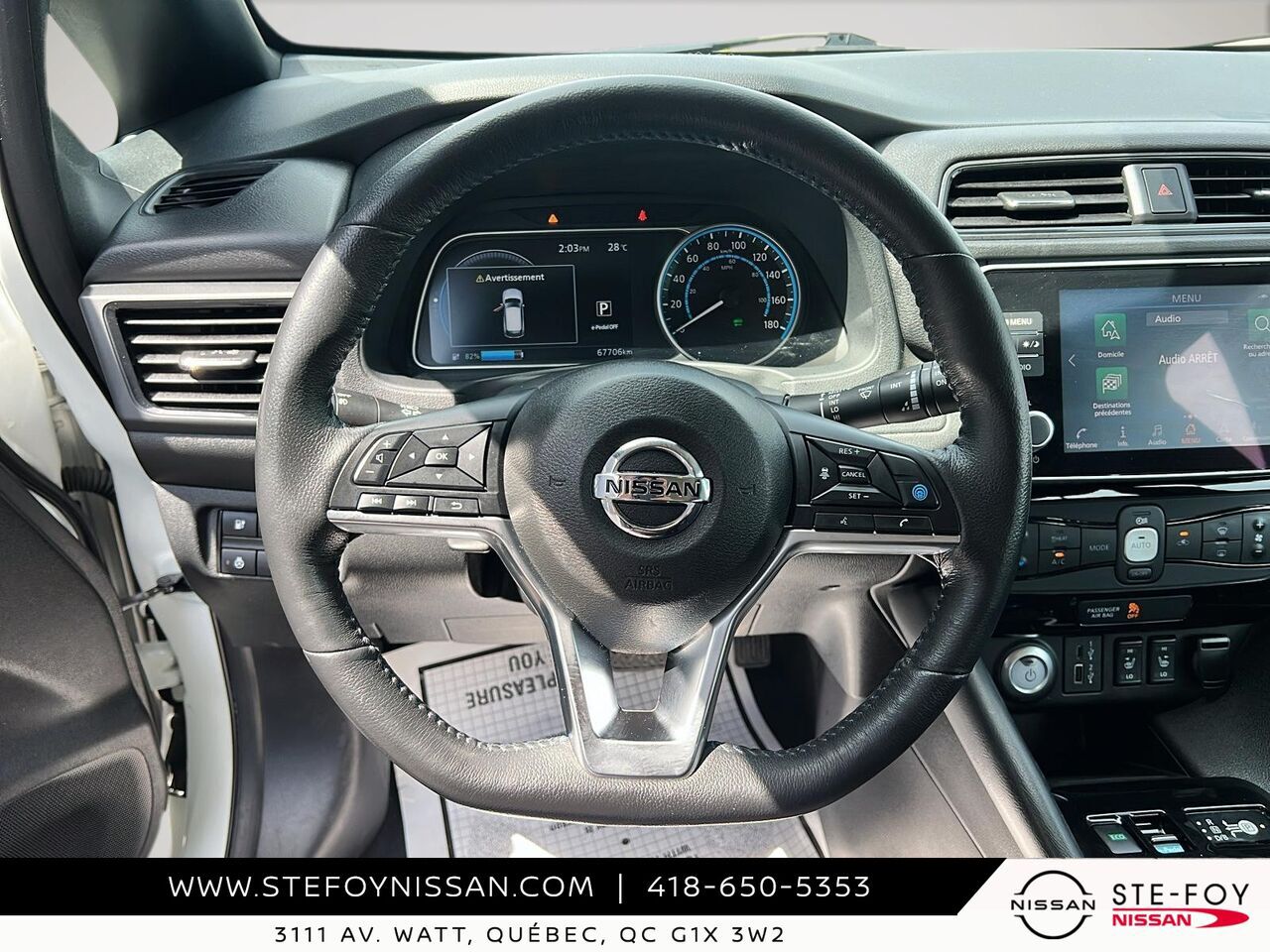 2021 Nissan LEAF SV 40 KWH White Ste-Foy - photo #10