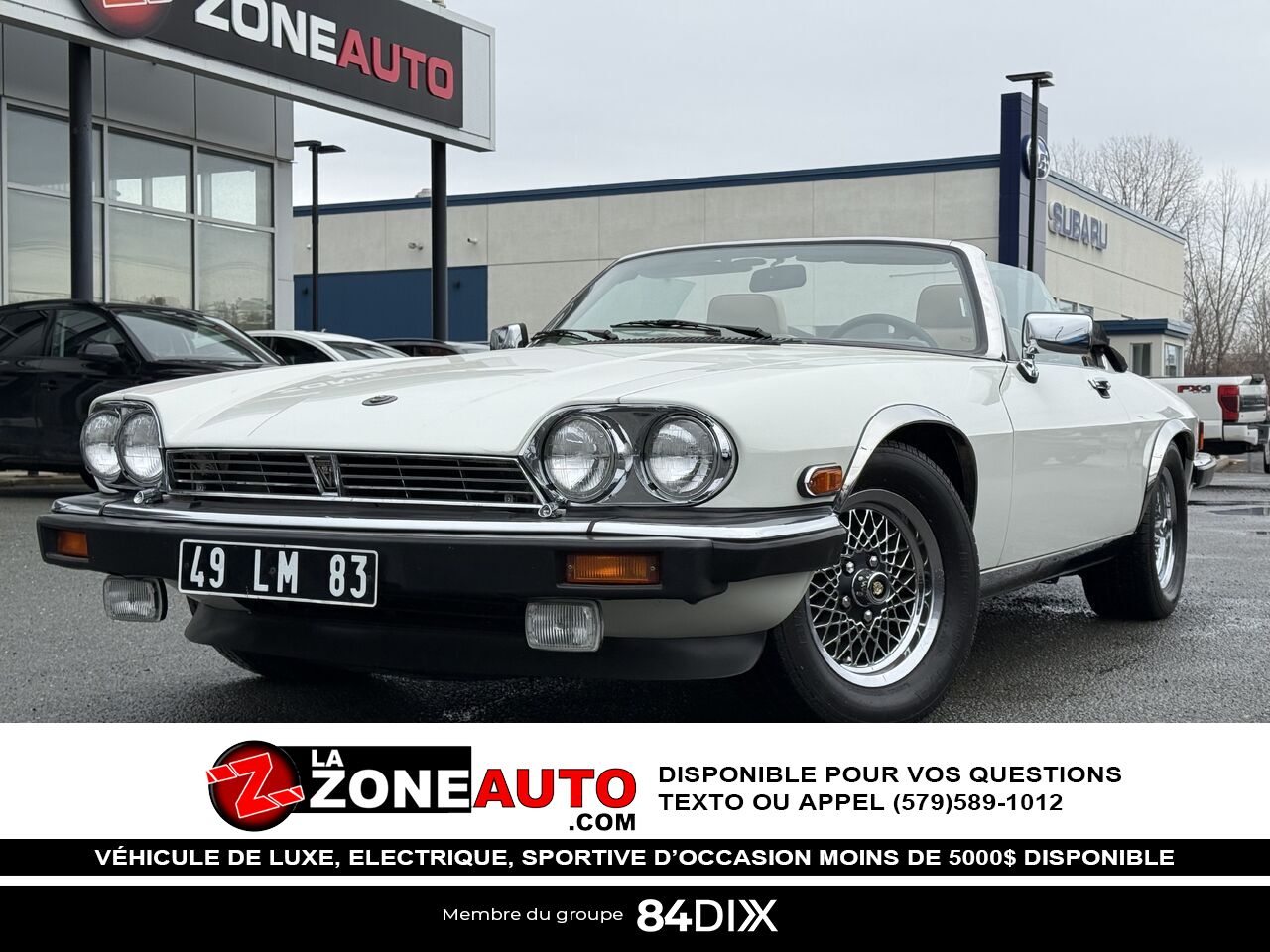 1990 Jaguar XJS V12 Cabriolet White Granby - photo #0