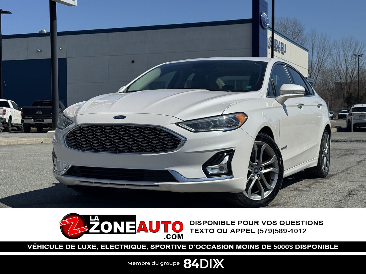 2019 Ford Fusion hybride Titanium White Granby - photo #0