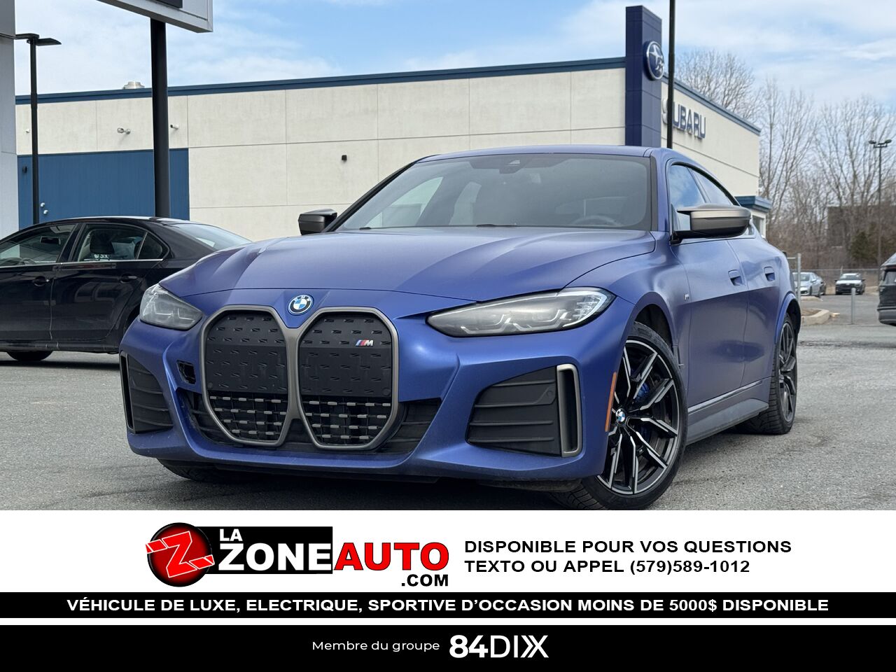 BMW i4 M50 MPackage 2023 Bleu Granby - photo #0