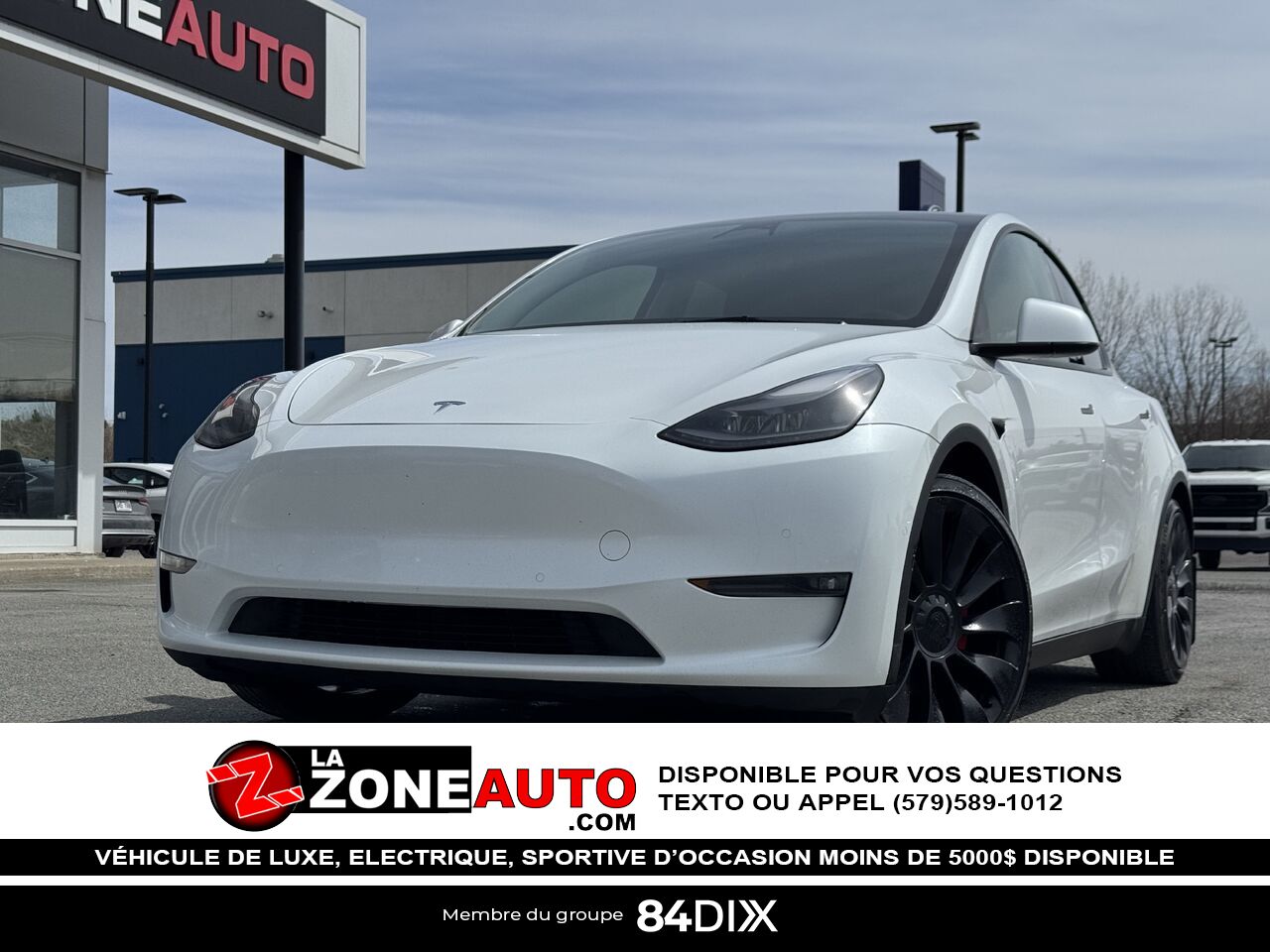 Tesla Model Y 2022 Blanc Granby - photo #0