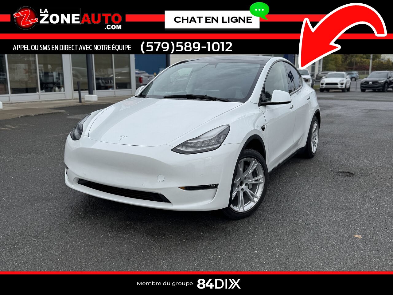 Tesla Model Y 2021 Blanc Granby - photo #0
