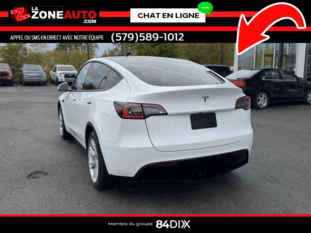 Tesla Model Y 2021 Blanc Granby - photo #4