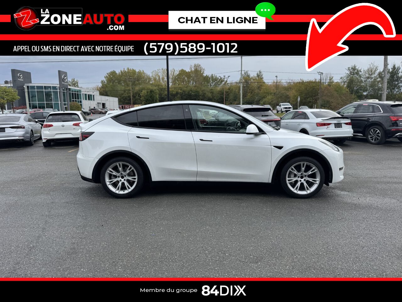 Tesla Model Y 2021 Blanc Granby - photo #7