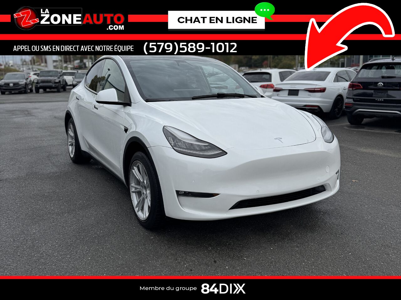 Tesla Model Y 2021 Blanc Granby - photo #8