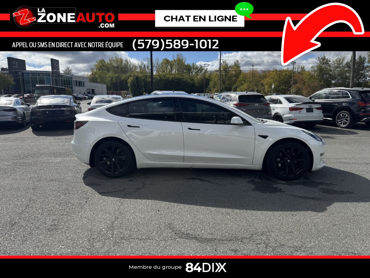 Tesla Model 3 2021 Blanc Granby - photo #7