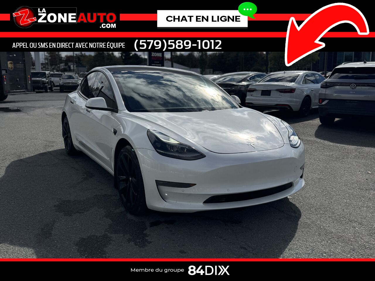 Tesla Model 3 2021 Blanc Granby - photo #8