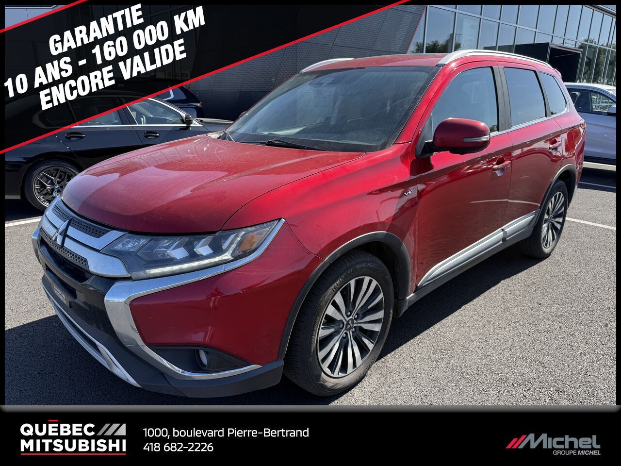 Mitsubishi Outlander GT S-AWC, 7 Passagers, Système audio premium, Cuir 2020 Rouge Ville de Québec - photo #0