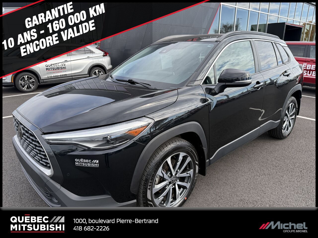 2022 Toyota Corolla Cross XLE Awd, Volant chauffant, Toit ouvrant, Connectivité Black Quebec city - photo #0