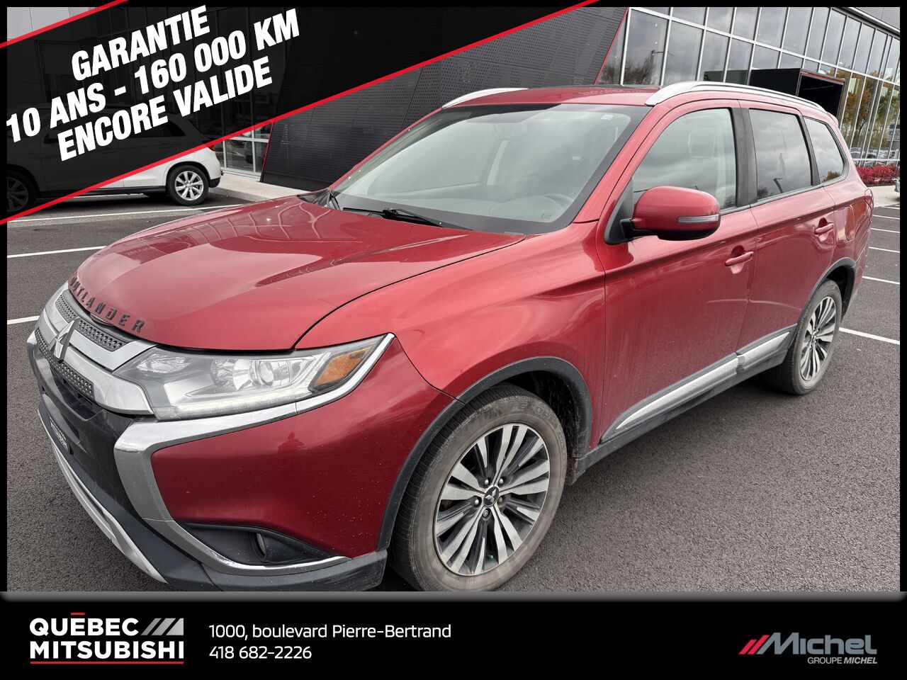 Mitsubishi Outlander ES Tourisme AWC, Toit ouvrant, Attache remorque 2019 Rouge Ville de Québec - photo #0