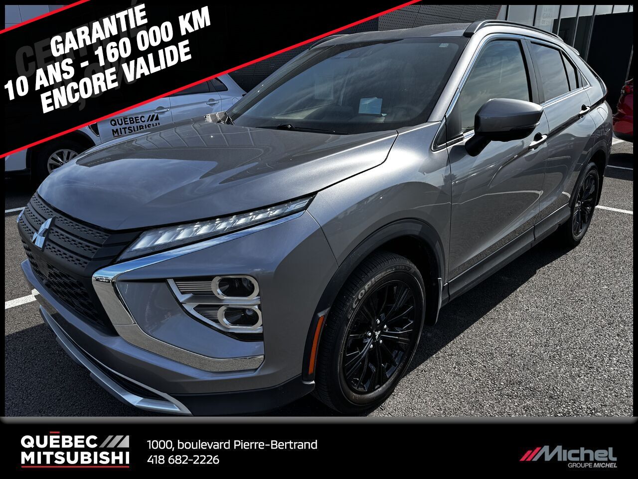 Mitsubishi Eclipse Cross SEL S-AWC, Volant chauffant, Démarreur, Garantie 2031 2022 Gris Ville de Québec - photo #0