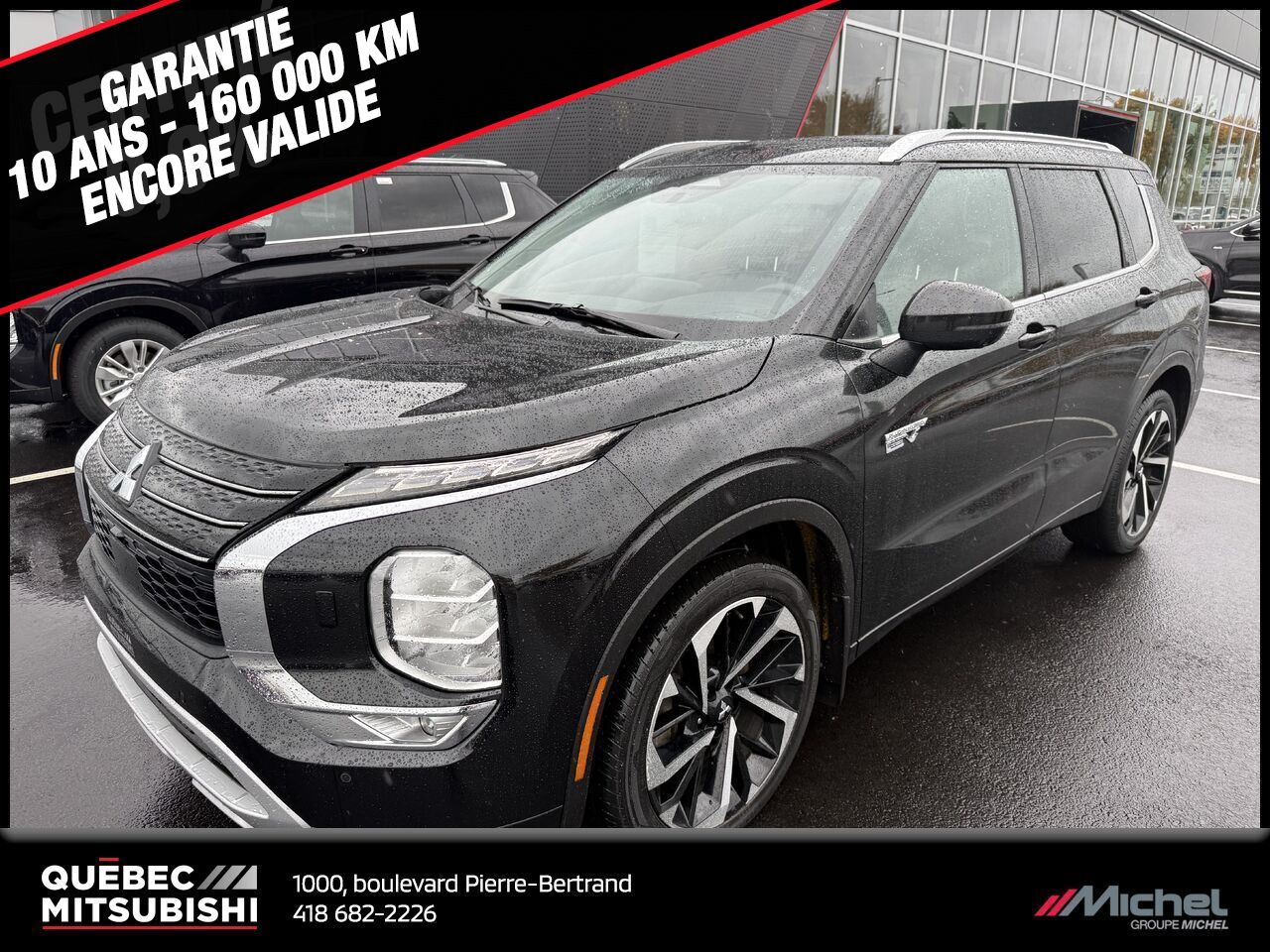 Mitsubishi Outlander PHEV GT S-AWC, 7 passagers, Système de son premium 2023 Noir Ville de Québec - photo #0