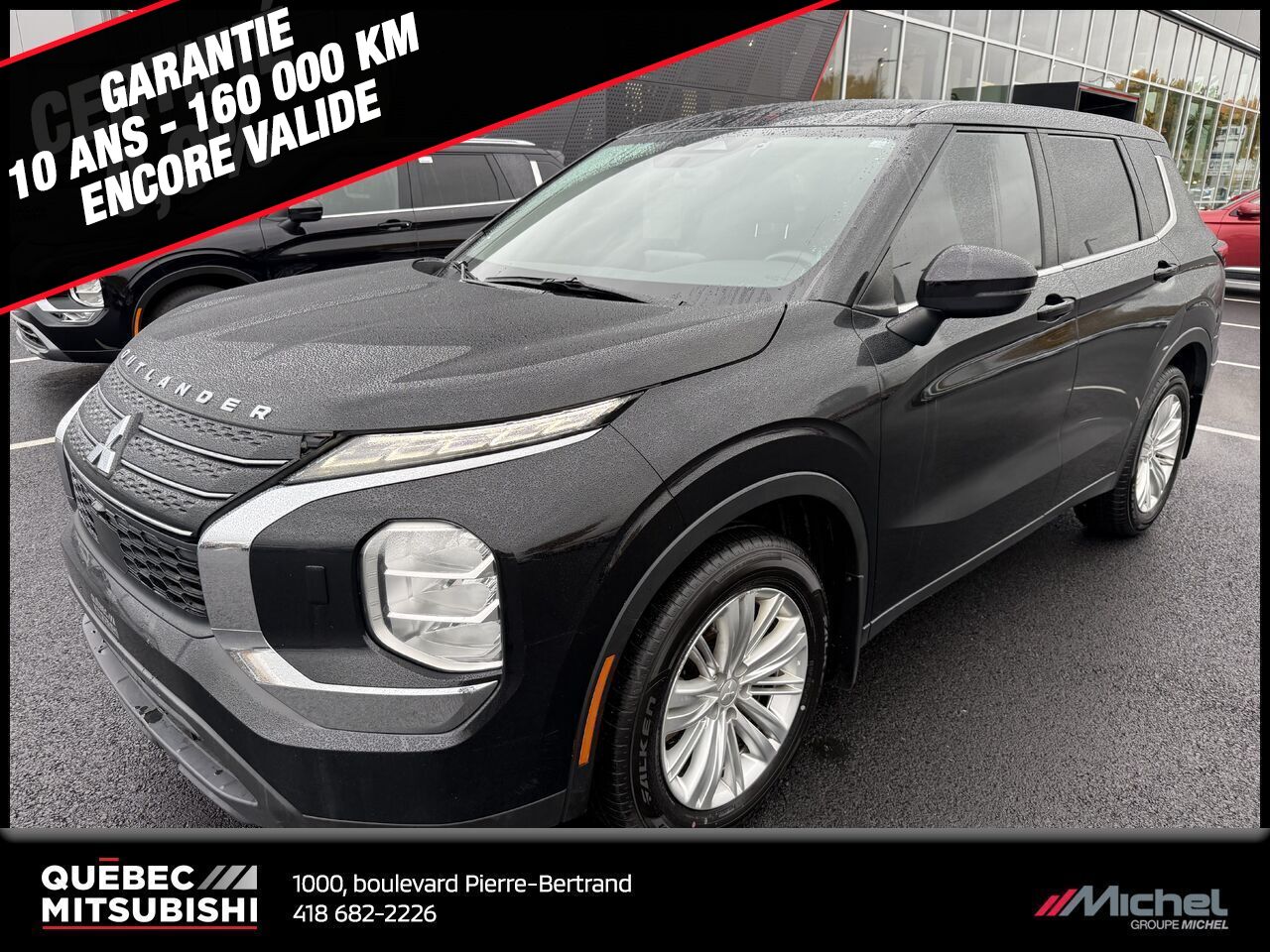 Mitsubishi Outlander ES S-AWC, Sièges chauffants, 7 passagers, Garantie 2031 2022 Noir Ville de Québec - photo #0