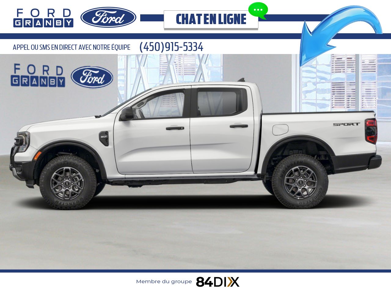 Ford Ranger 2025 Blanc Oxford Granby - photo #1