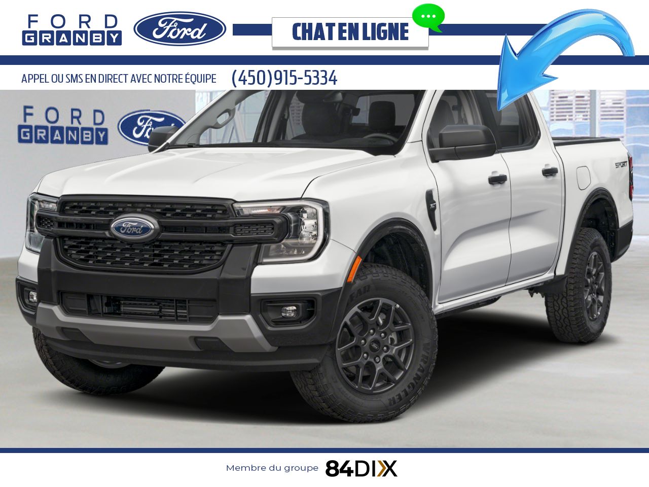 Ford Ranger 2025 Blanc Oxford Granby - photo #0