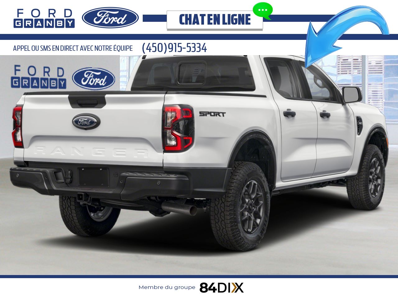 Ford Ranger 2025 Blanc Oxford Granby - photo #2