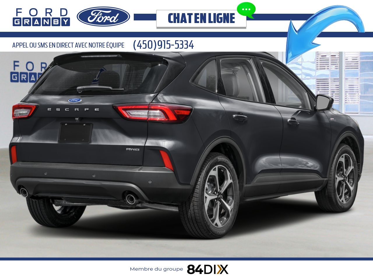 Ford Escape 2026 Noir agate m&eacute;tallis&eacute; Granby - photo #1