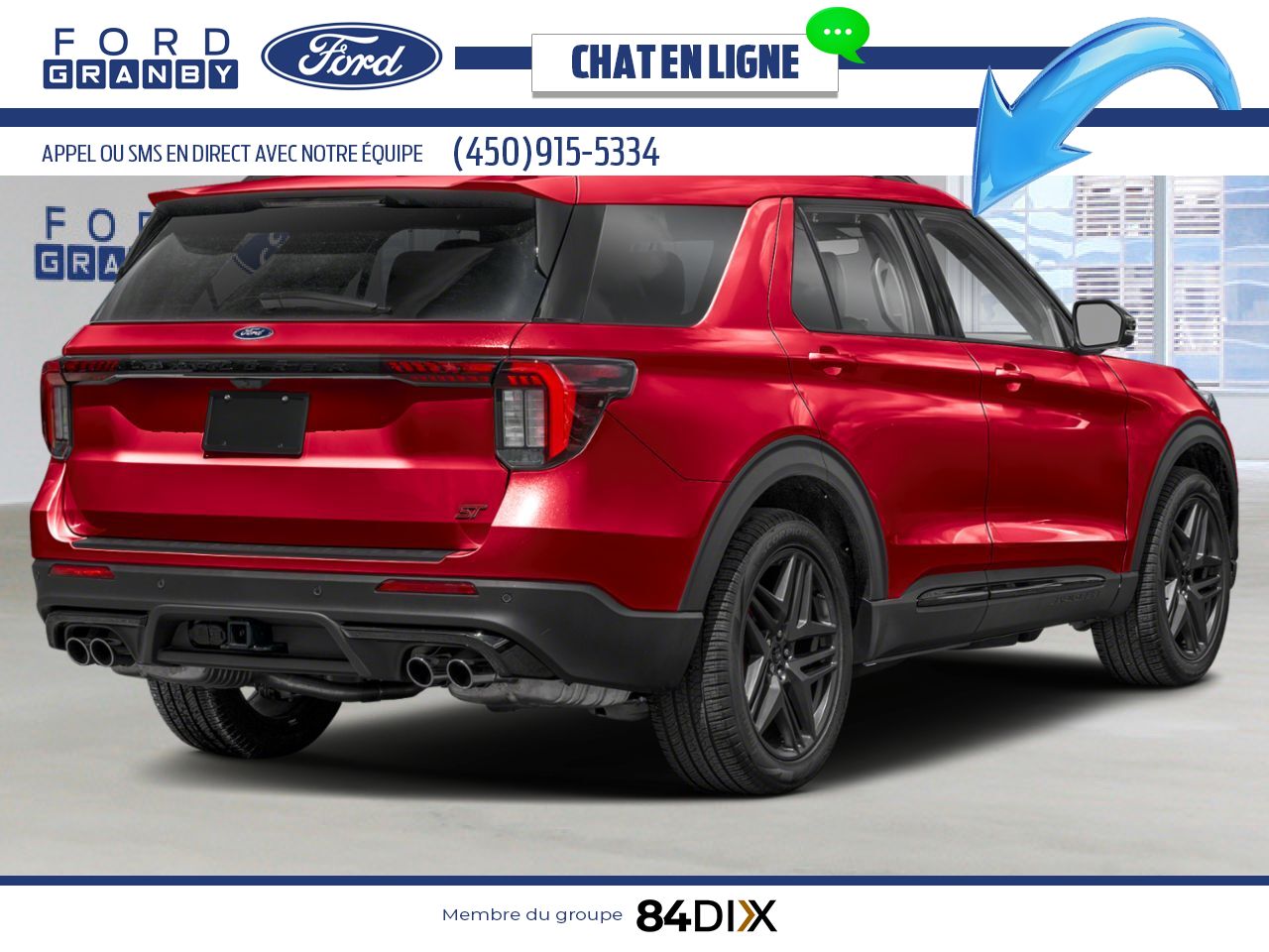 2026 Ford Explorer Rapid Red Metallic Tinted Clearcoat Granby - photo #1