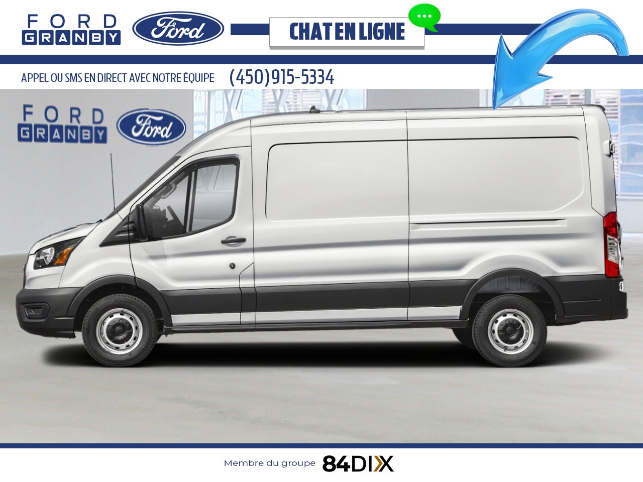 Ford Transit fourgon utilitaire 2026 Blanc Oxford Granby - photo #1
