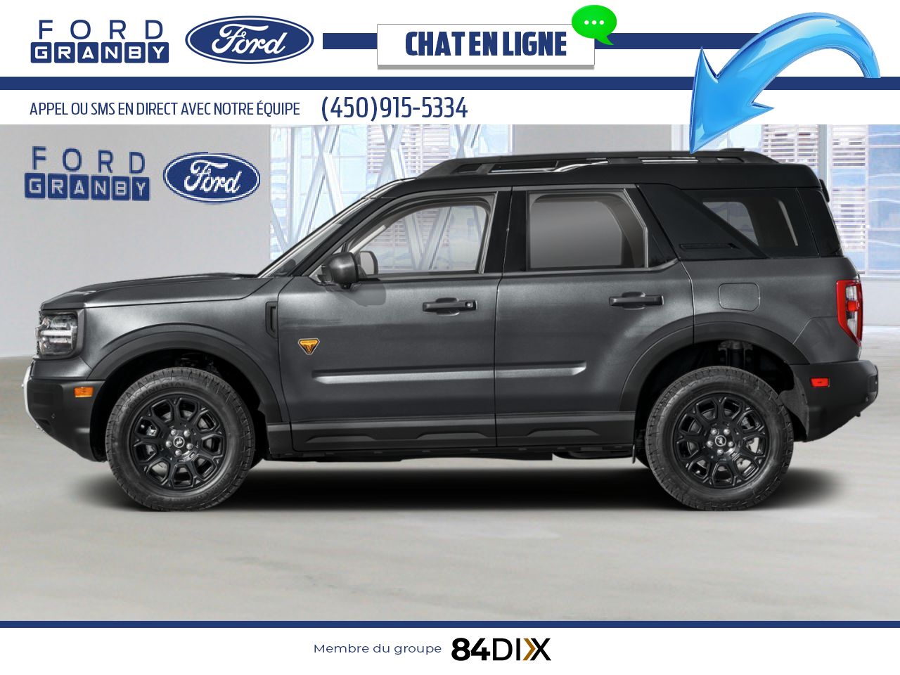 Ford Bronco Sport 2026 Gris carbonis&eacute; m&eacute;tallis&eacute; Granby - photo #1