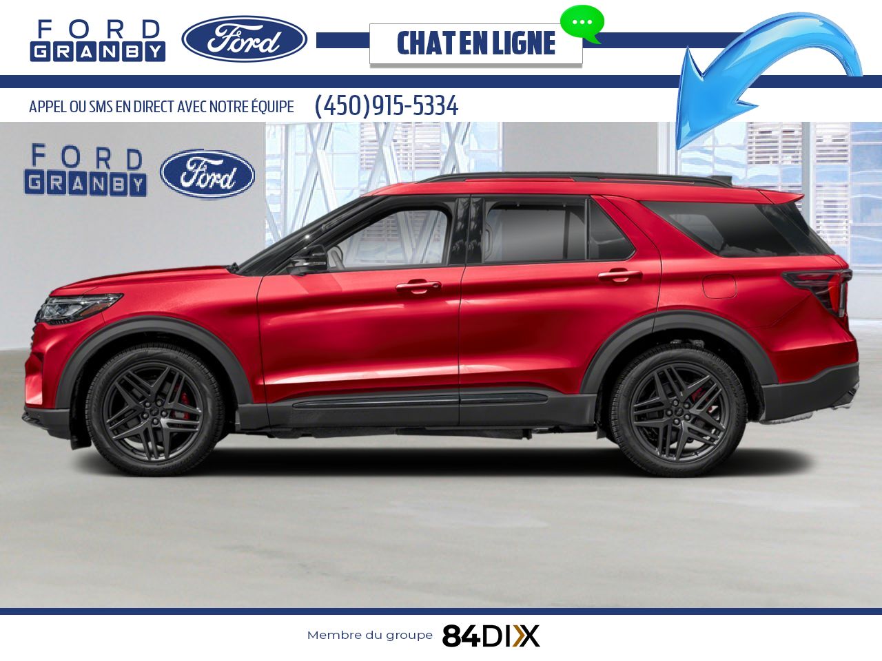 2026 Ford Explorer Rapid Red Metallic Tinted Clearcoat Granby - photo #2