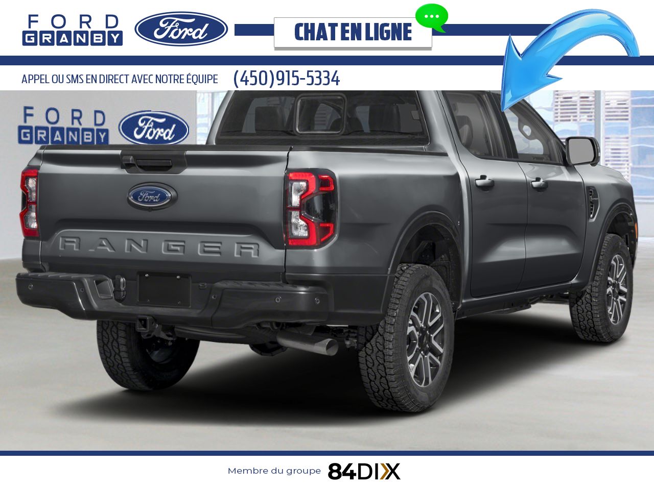 Ford Ranger 2026 Gris carbonis&eacute; m&eacute;tallis&eacute; Granby - photo #1