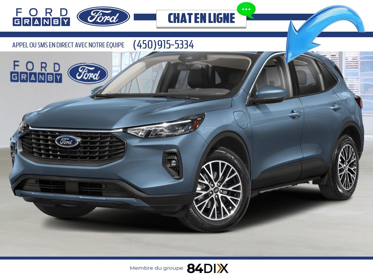 Ford Escape 2026 Bleu vapeur m&eacute;tallis&eacute; Granby - photo #0