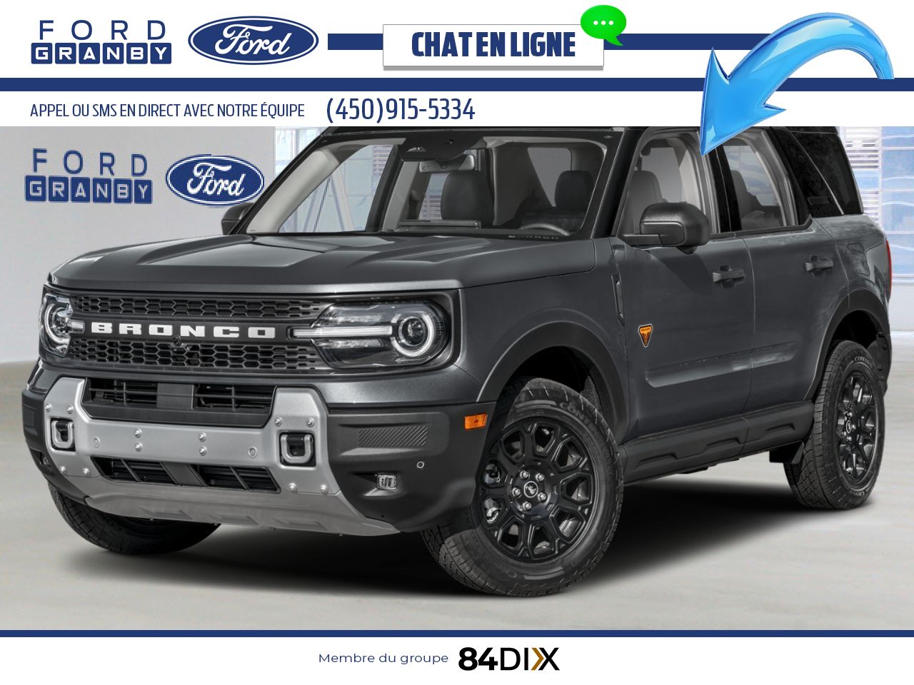 Ford Bronco Sport 2026 Gris carbonis&eacute; m&eacute;tallis&eacute; Granby - photo #0