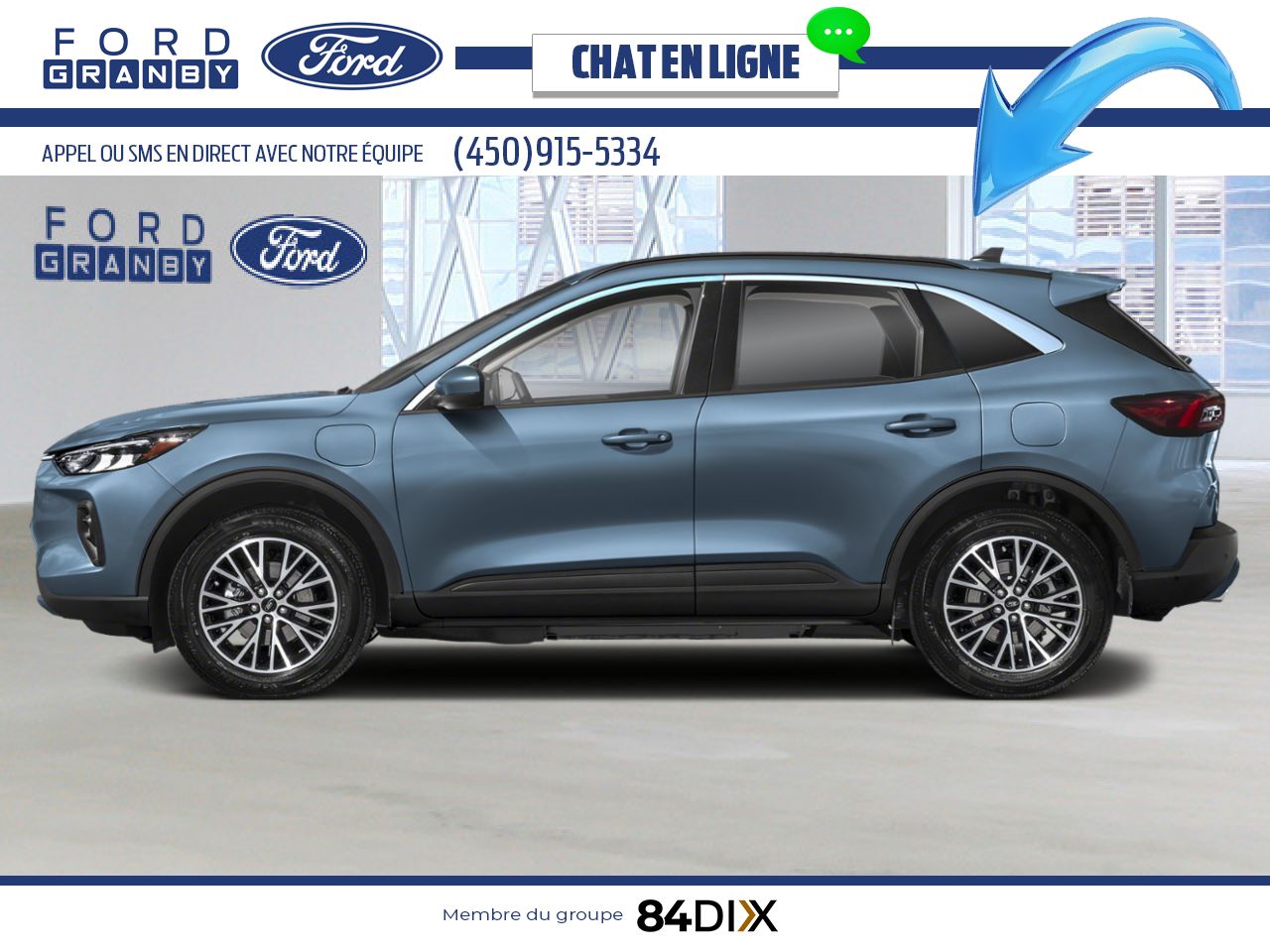 Ford Escape 2026 Bleu vapeur m&eacute;tallis&eacute; Granby - photo #2