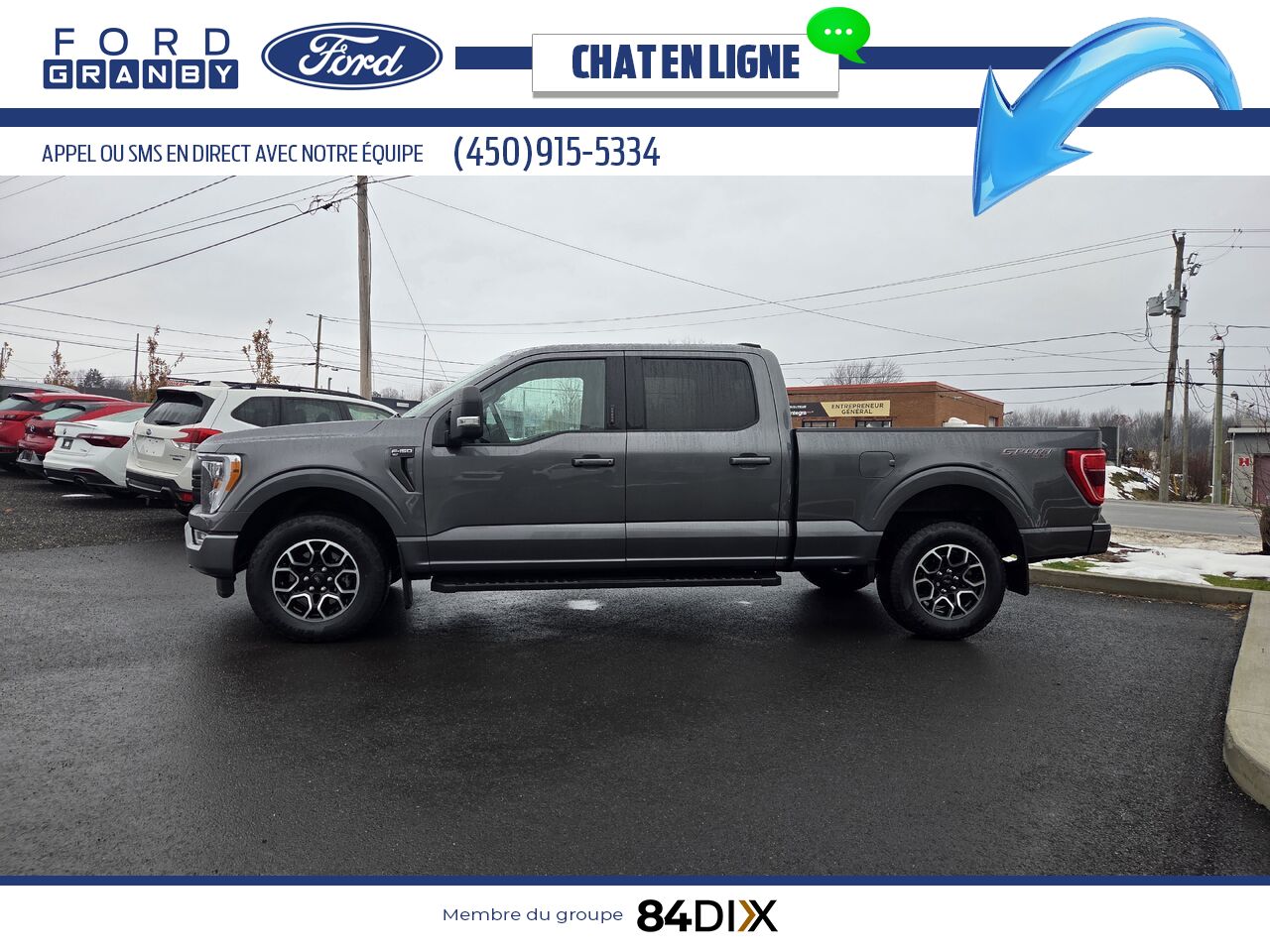 Ford F-150 2023 Gris Granby - photo #3