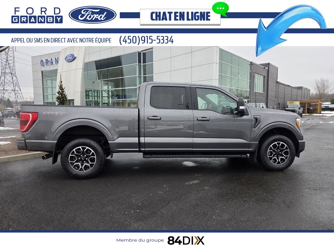 Ford F-150 2023 Gris Granby - photo #7
