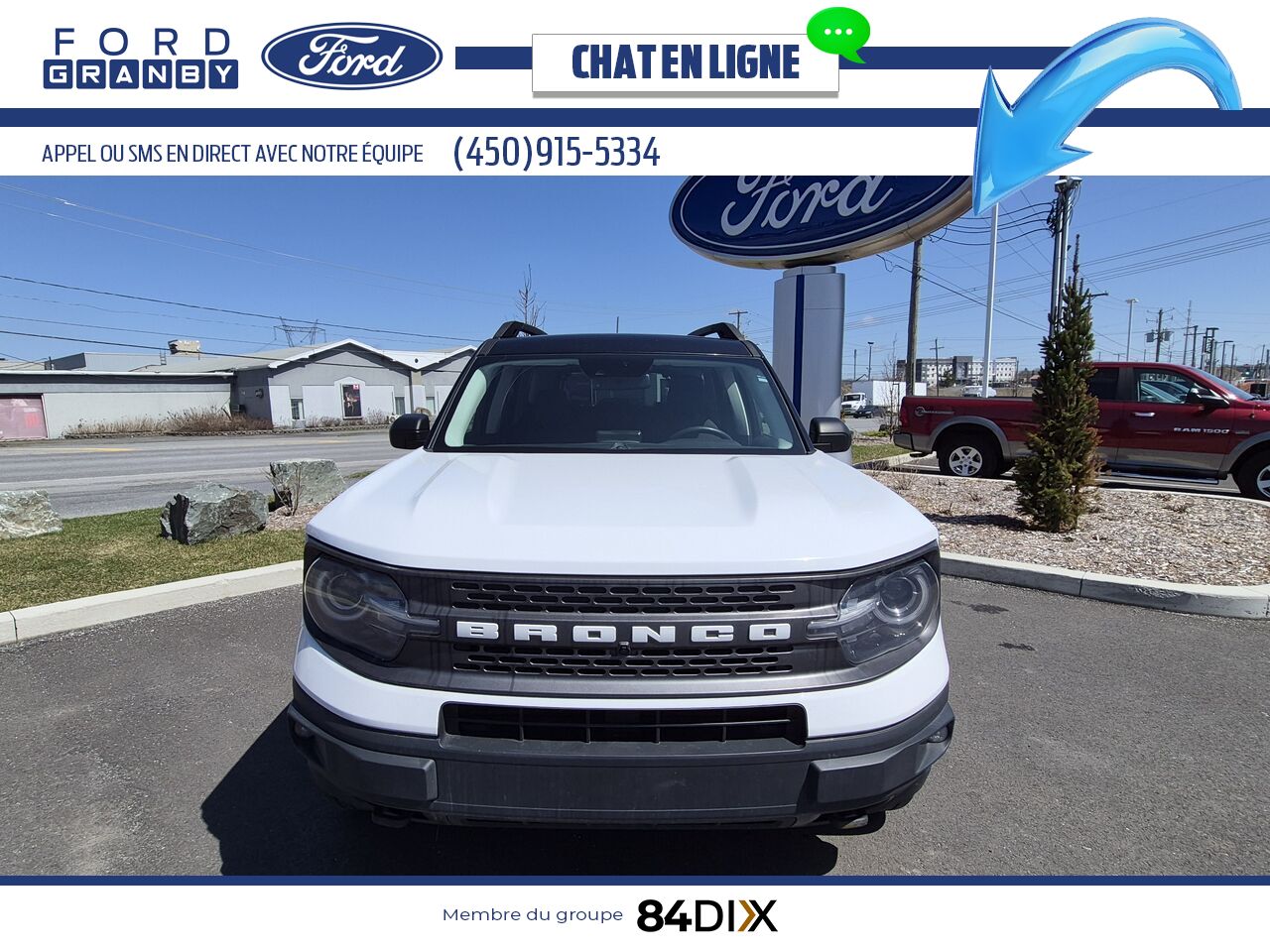 Ford Bronco Sport 2021 Blanc Granby - photo #1